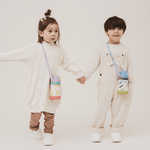 【日本孔雀Peacock】耐衝擊底座 直飲+吸管兩用 兒童不鏽鋼保溫杯水壺490ML(握把+背帶)-紫, 紫, large