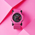 CASIO 卡西歐 G-SHOCK 極簡纖薄小巧雙顯手錶-亮粉 GA-2300-4A, , large