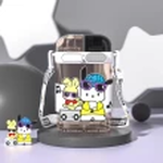 SANRIO 三麗鷗 可愛帕恰狗分倉雙飲杯聯名款兒童水壺(640ml 一杯雙飲 附贈背帶 水壺 水杯), , large