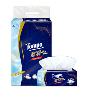 [箱購]Tempo奢羽三層抽取式衛生紙80抽6包x6串