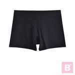 大尺碼-無痕-冰絲-抗菌-安全褲-內褲-黑/膚-0303078, 黑, large