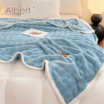 【Albert bedding】Rabbitblanket_SkyBlue, , large