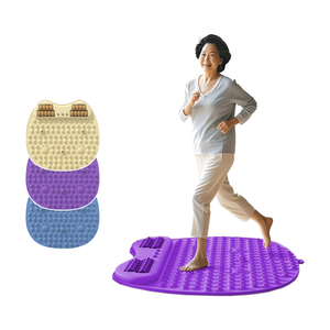 Upgraded jogging mat with wheels, 50x50cm/yellow