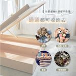 台灣製【藤原傢俬】雙USB附插座/燈二件式掀床組(床頭+掀床), , large