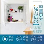 【雙手萬能】防水塑鋼雙門浴櫃 (防潮防蟲 吊櫃 收納櫃 置物櫃), , large