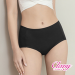 【Clany可蘭霓】竹碳天絲棉抑菌中腰內褲M-XL 黑色 2220-63, , large