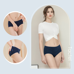 【Clany可蘭霓】 台灣製遠紅外線防漏透氣 M-2XL 生理褲 加大尺碼 寶石藍 2182-57, , large