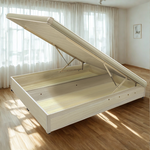 Mitte Folding Bed Base 3.5ft (Walnut), , large