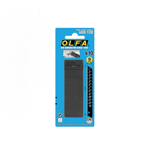 【OLFA】小型 美工刀片 黑刃 10片入/盒 ABB-10B