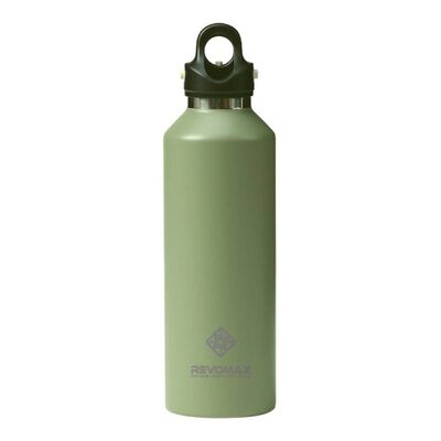 REVOMAX不鏽鋼秒開保溫瓶950ml-橄欖綠