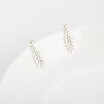 【Angel & Me】勝利 桂冠葉 枝葉 Laurel leaf s925 純銀 耳環 耳夾 情人節 禮物, , large