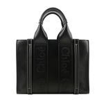 CHLOE' Woody 小牛皮手提/斜背二用托特包/小/黑色, , large