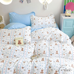 【FOCA】Los Angeles Time | 100% combed cotton bed sheet and pillowcase set - single, , large