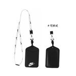 NIKE ID 識別證吊帶 證件夾 卡夾 票卡夾 名片夾 證件夾 證件套 卡套 簡約 可拆式 透明卡槽 安全後扣 白黑, , large