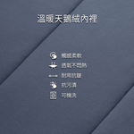 Litume E650 天鵝絨旅行毛毯 深藍灰, , large