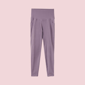 女側口袋高彈瑜珈褲AA-2321-20<紫檀色-L>