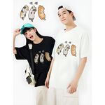 JZ TEE 貓咪-擺爛 印花短袖T恤, , large