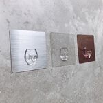 [熊好貼國際]雙勾 掛衣架 台灣製造304不鏽鋼 無痕掛勾  凹凸粗糙平滑皆可貼 黏貼式掛衣架 安全帽架 壁掛架, , large