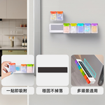 【上手家居】磁吸藥盒 透明彩蓋(藥盒一週/藥盒分裝盒/小藥盒/防潮藥盒/分藥盒), , large