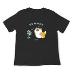 JZ TEE 柴犬-吹風扇 印花短袖T恤, , large