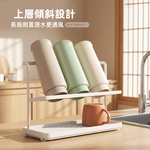 【上手家居】烤漆瀝水杯架-白色(杯子收納架/杯子瀝水架/奶瓶架/日式杯架), , large
