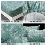 100%純天絲雙人四件式兩用被床包組, , large