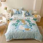 【複製】純天絲滑到回不去！ 大版印花 &times; 100% 天絲，睡感質感雙升級，天絲控、比得兔粉都瘋狂入手！  PETER RABBIT&trade; 比得兔 &times; V&A 博物館聯名 40 支純天絲｜正版授權｜多款可選 床包兩用被 4 件組，全新到貨！, , large