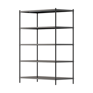 【Y HOUSE】120x60x150 cm five-layer hole-free iron plate storage rack rack iron rack - black paint