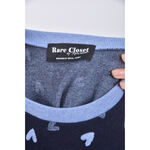 (S) rare closet韓牌質感愛心藍色長袖上衣二手衣, , large