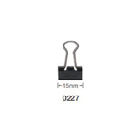 【SDI 手牌】15mm黑色長尾夾 12支入 / 盒 0227B, , large