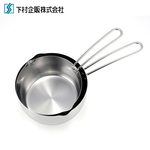 【下村企販】日本製全不鏽鋼泡麵鍋單手鍋 2件組(16cm +18cm/洗碗機可用), , large