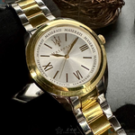 [星晴錶業]MASERATI手錶,38mm,R8853112504白色錶面金色錶殼金銀相間精鋼錶帶款, , large