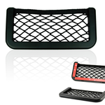 Mobile phone mesh bag large size - black, sticky and lockable, , large