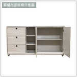 【唯熙傢俱】伊格鋼刷白5尺餐櫃, , large