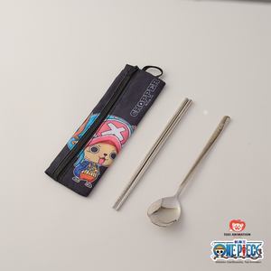 ONE PIECE航海王-簡易餐具組-喬巴黑兩入組