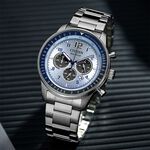 CITIZEN 星辰 光動能三眼計時手錶 CA4500-83M, , large