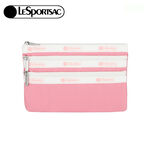 LeSportsac 3-zip Cosmetic 三層拉鍊化妝包 -滾邊花漾粉, , large