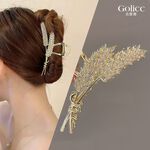 【Gulicc】古莉可 髮夾 金色沁雅仙氣大抓夾, , large