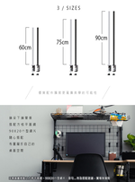  【Y HOUSE】 Tabletop Storage Rack (2 pieces/set) - White Clamp + White Painted 60cm Iron Pipe, , large
