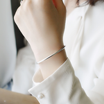【BLUMA銀飾】925純銀光面手鐲 簡單幸福純銀手環 女生C型手環 情人節禮物, , large