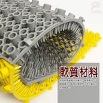 GS MALL 台灣製造 一組8入 毛刷防滑透水拼接地墊 30x15cm 拼接毛刷 地墊 清潔墊 毛刷地墊 防滑地墊, , large