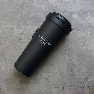 GREEN CUP 芊杯304不鏽鋼陶瓷手提直吸飲兩用保溫杯-霧面黑-850ml
