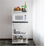 1pull-out panel, 3 drawers,4-tier shelf, , large