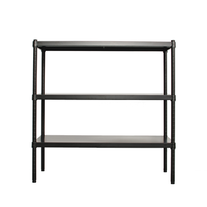 【Y HOUSE】90x45x90 cm three-layer hole-free iron plate storage rack rack iron rack - black paint