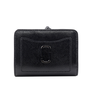 MARC JACOBS The Snapshot DTM 防刮皮革暗釦二折短夾/黑色