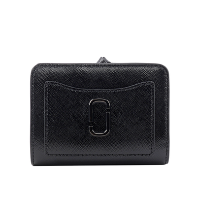 MARC JACOBS The Snapshot DTM 防刮皮革暗釦二折短夾/黑色