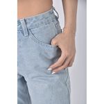 (S) meier q高腰丹寧牛仔質感棉質藍色長褲二手衣, , large