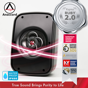 Anaccord雅那歌音響 DC-03-H6 6inch RUBY XSpira IPX66 waterproof desktop wall mount coaxial speakers 1pair