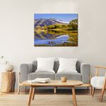 【御畫房】湖畔風光 國家一級畫師手繪油畫60×80cm, , large