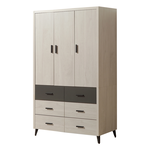 【唯熙傢俱】米可橡木白4x7尺衣櫃, , large